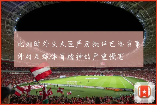 比利时外交大臣严厉批评巴洛贡事件对足球体育精神的严重侵害